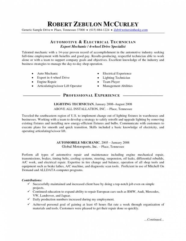 job description of auto mechanic