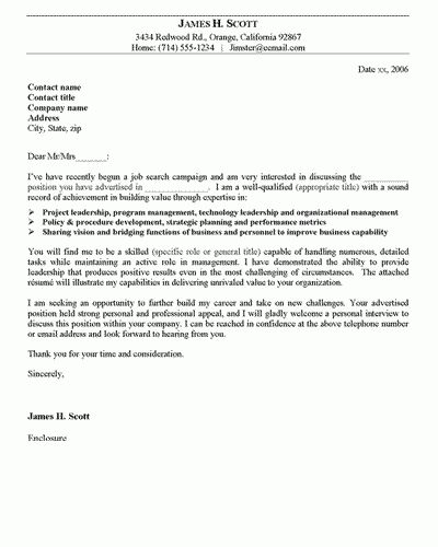 property management cover letter