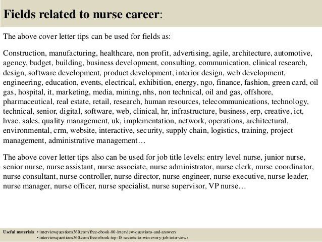 entry level nursing cover letter