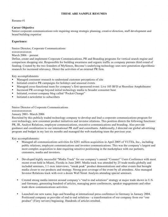 objective statement in a resumes