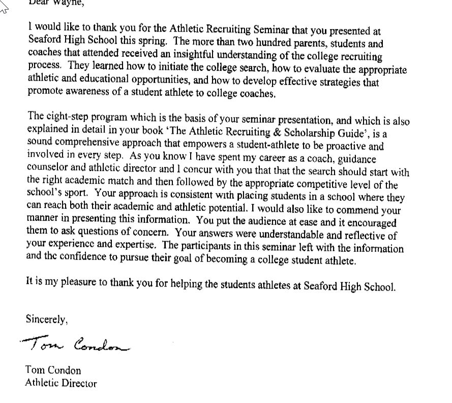 baseball coach cover letter