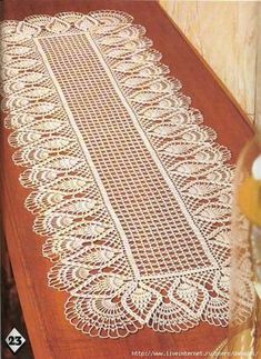 Easy Crochet Table Runner Free To Print Pineapple Crochet Table Runner