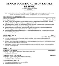 logistics resume in word format