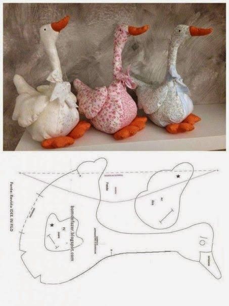 Как сшить гуся из фетра 1