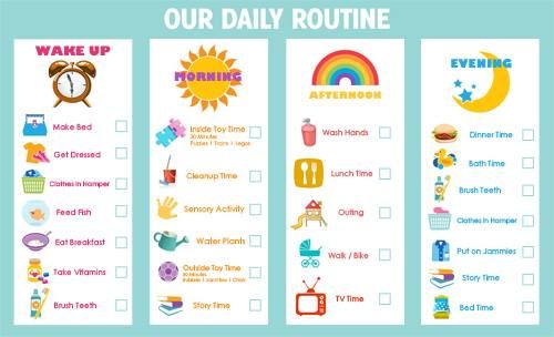 daily schedule charts kays makehauk co daily charts for kids