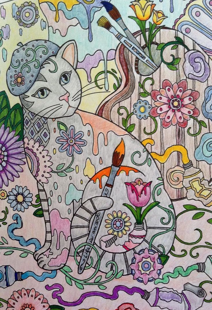 Creative Haven Cats Coloring Book Adult