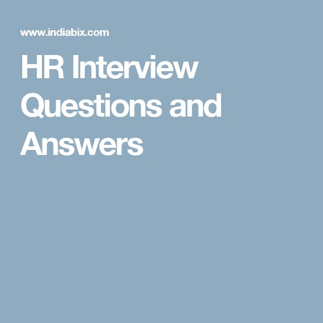 hr manager interview questions and answers