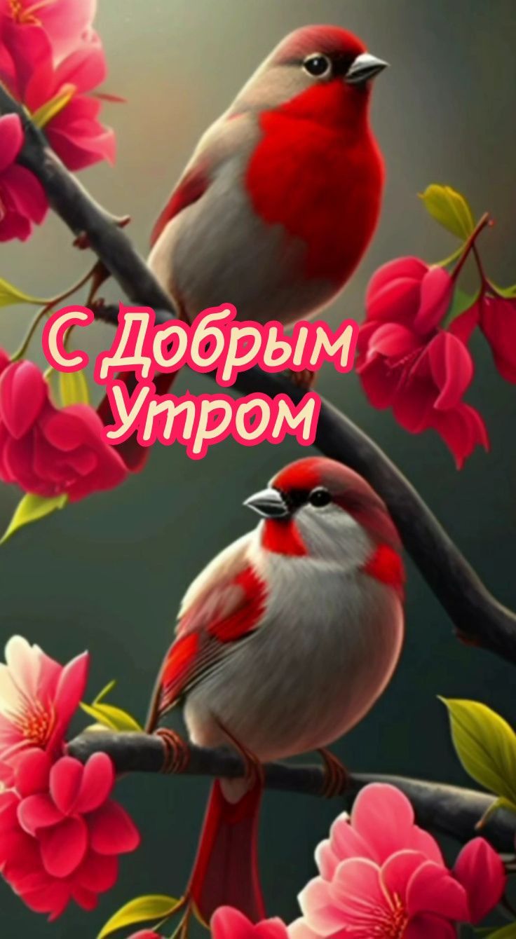 Картинка доброе утро с птичками