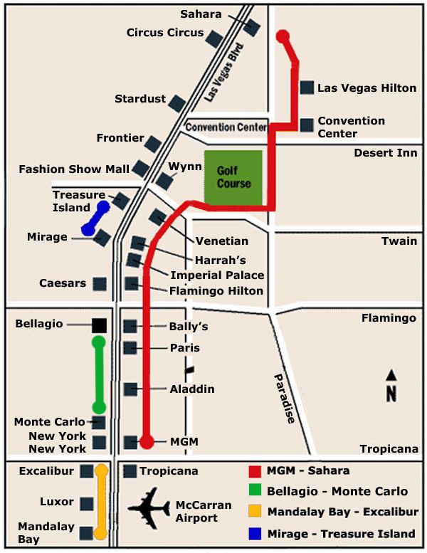 Las Vegas Map Shows 4 Monorail Las Vegas Map Shows 4 Monorail