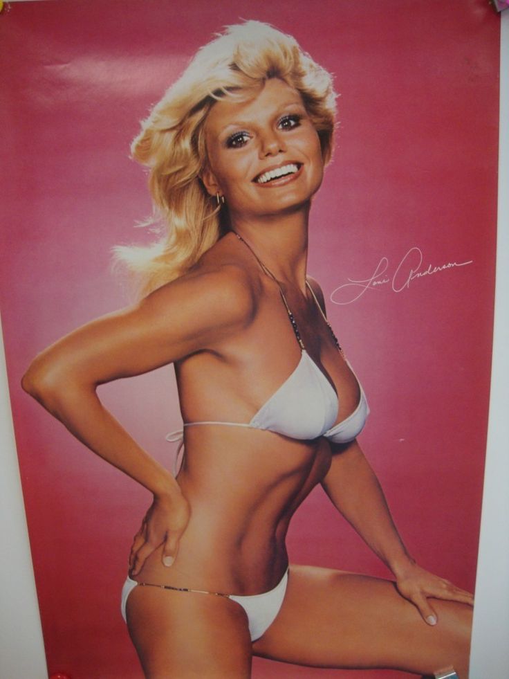 Loni Anderson's sweet white bikini poster.