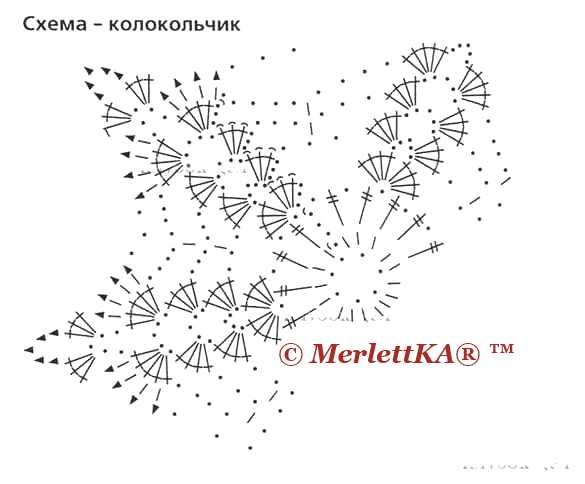Вязание крючком колокольчик схема 19