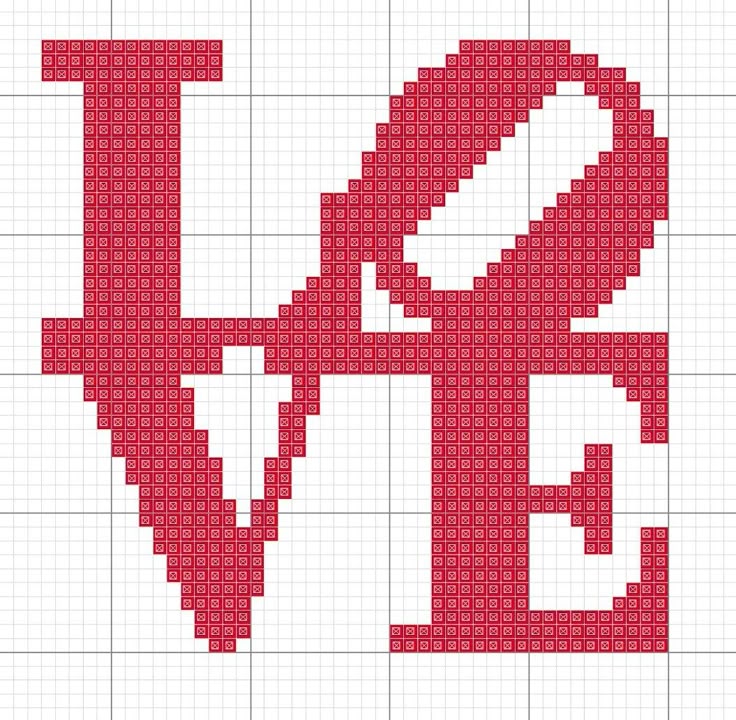 Вышивка крест love you Вышивка крест love you