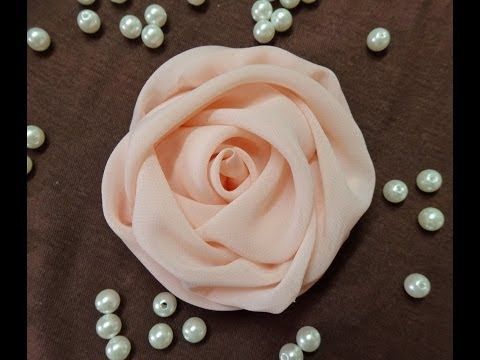 Розы из шифона своими руками мастер класс 7
