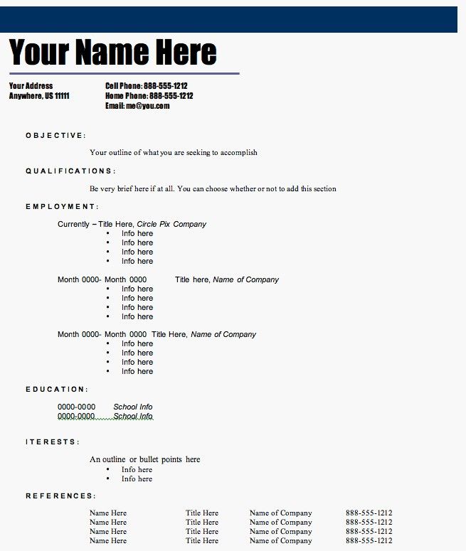 Blank Resume Template Download Http Jobresumesample Blank Resume Template Download Http Jobresumesample