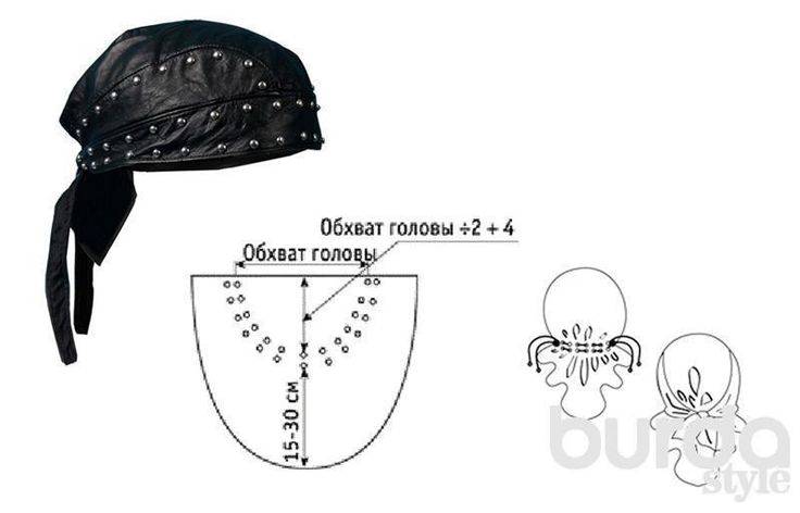 Как сшить головной платок 158