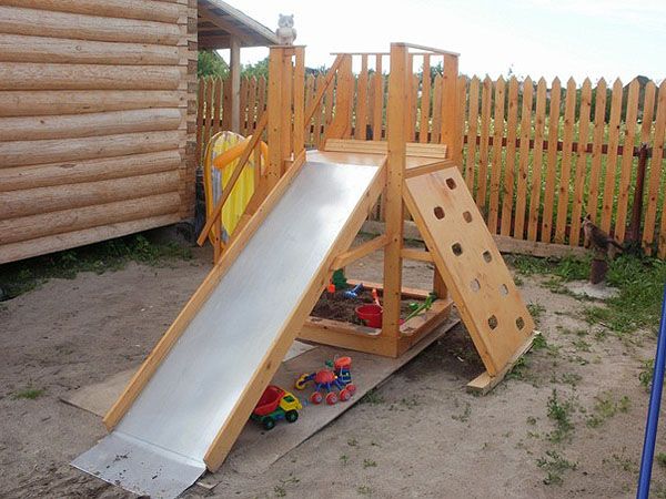Строим детскую горку своими руками 58