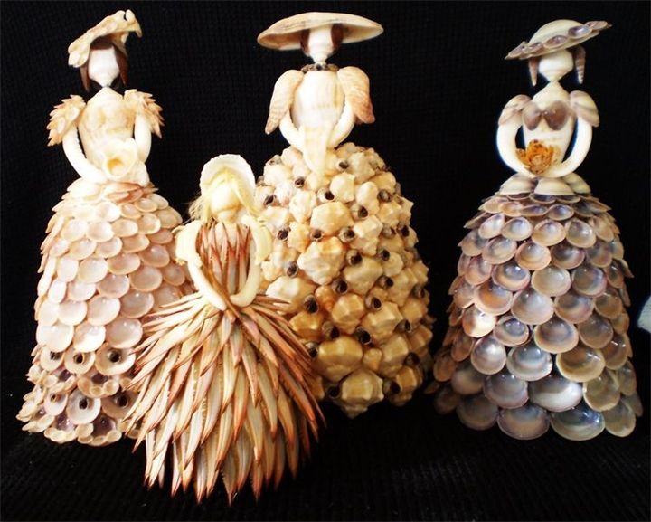 Красивые поделки из ракушек и камешек 16