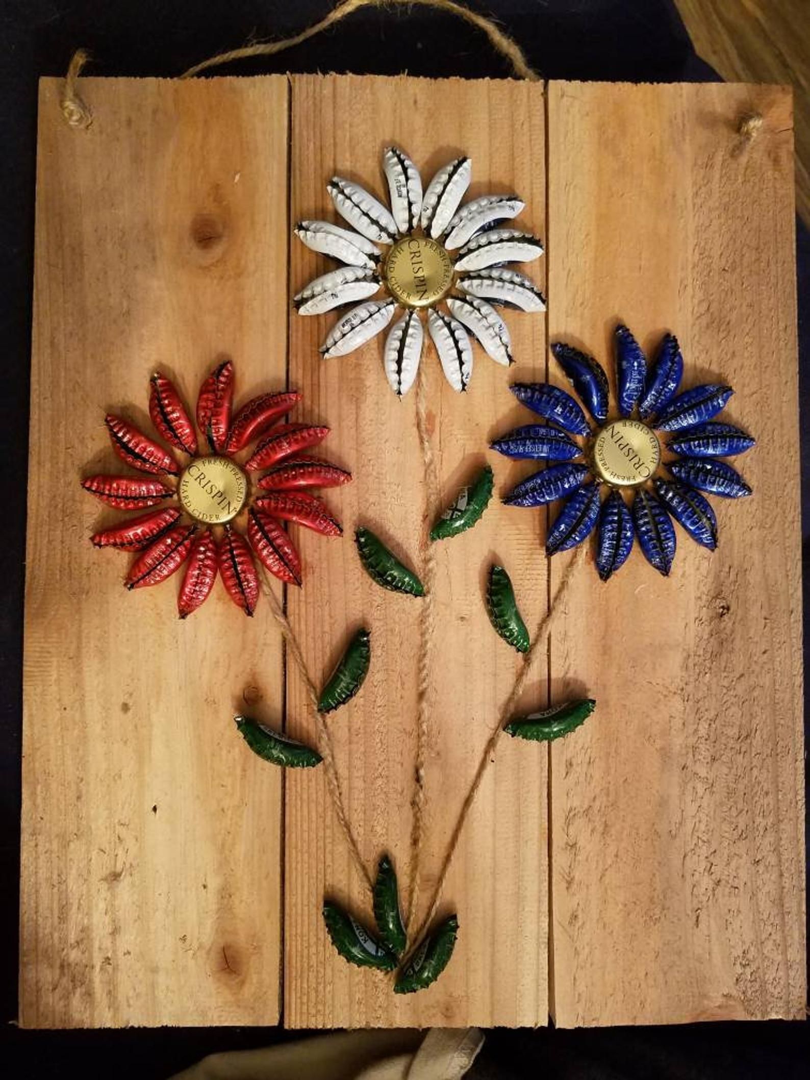 Flower... bottle cap art