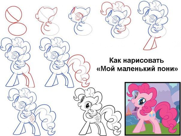 Рисуем карандашом поэтапно для начинающих пони Рисуем карандашом поэтапно для начинающих пони