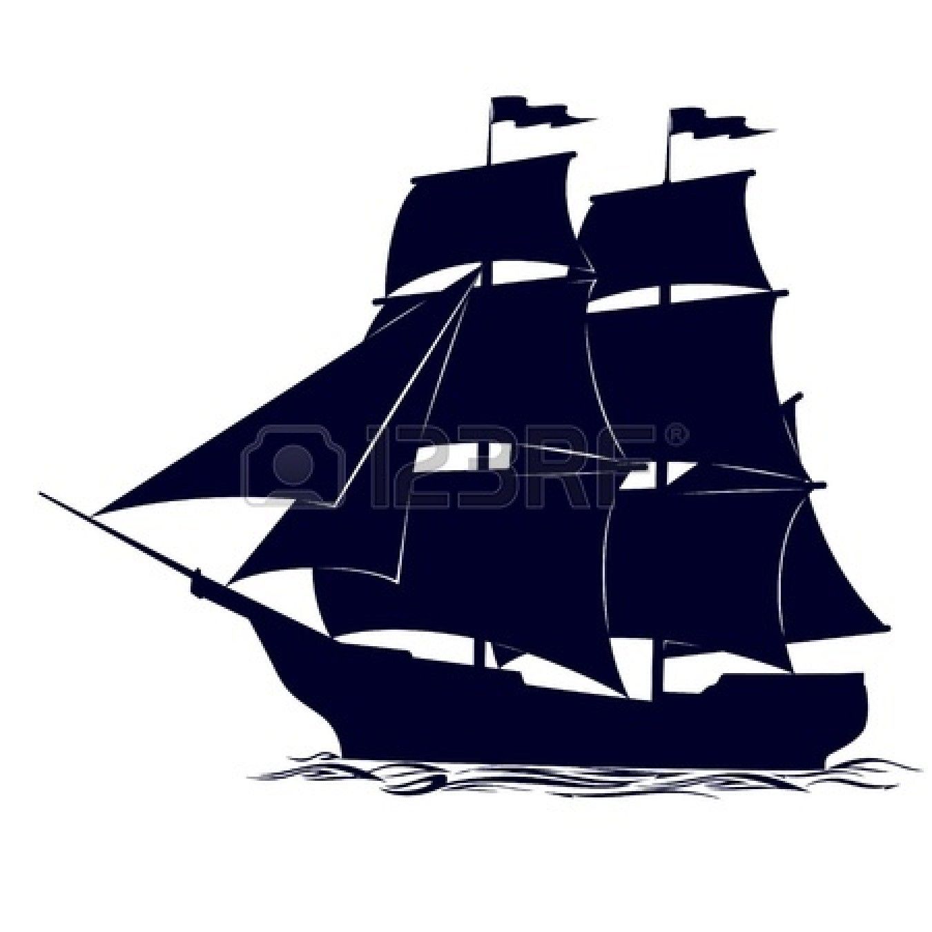 Парусник трафарет