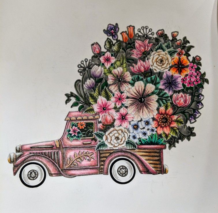 Download World of flowers coloring book 'Johanna Basford' colored ...
