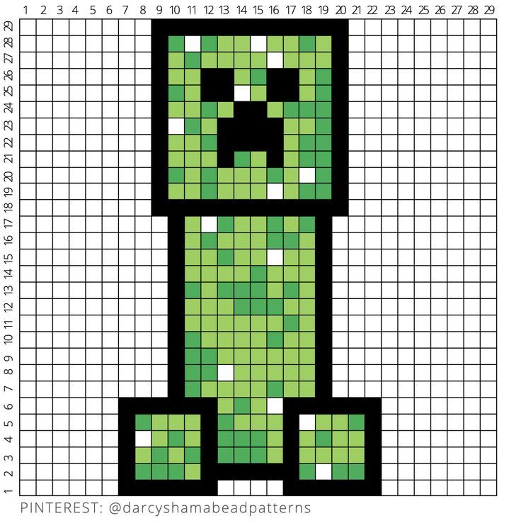 Minecraft creeper pixel art discount