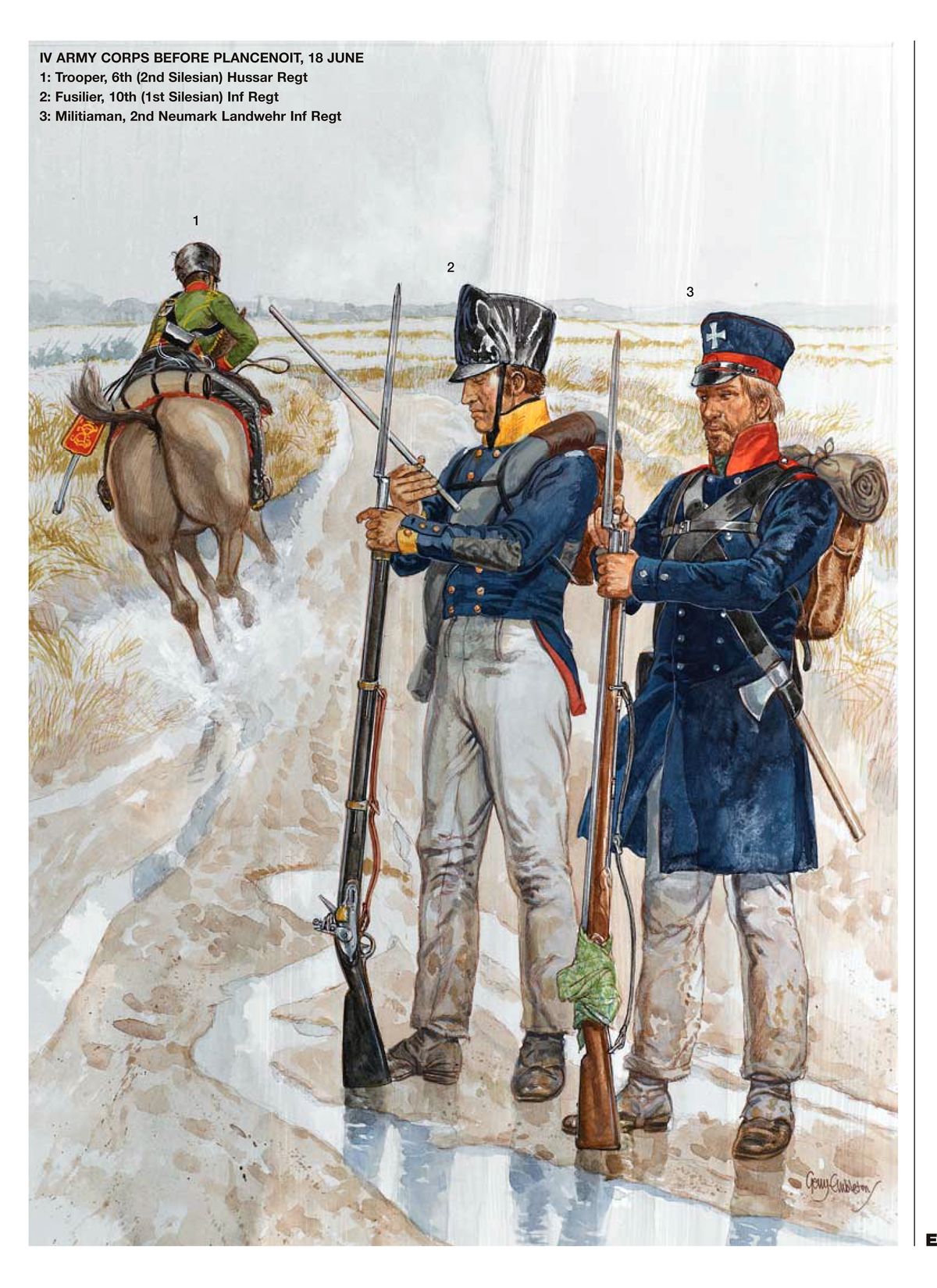 Napoleon spots the Prussians