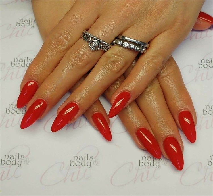 30+Pretty Red Acrylic Nail Art Design Ideas – Fashonails