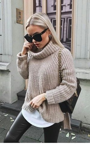 Cool grey oversize sweater for street style Cool grey oversize sweater for street style
