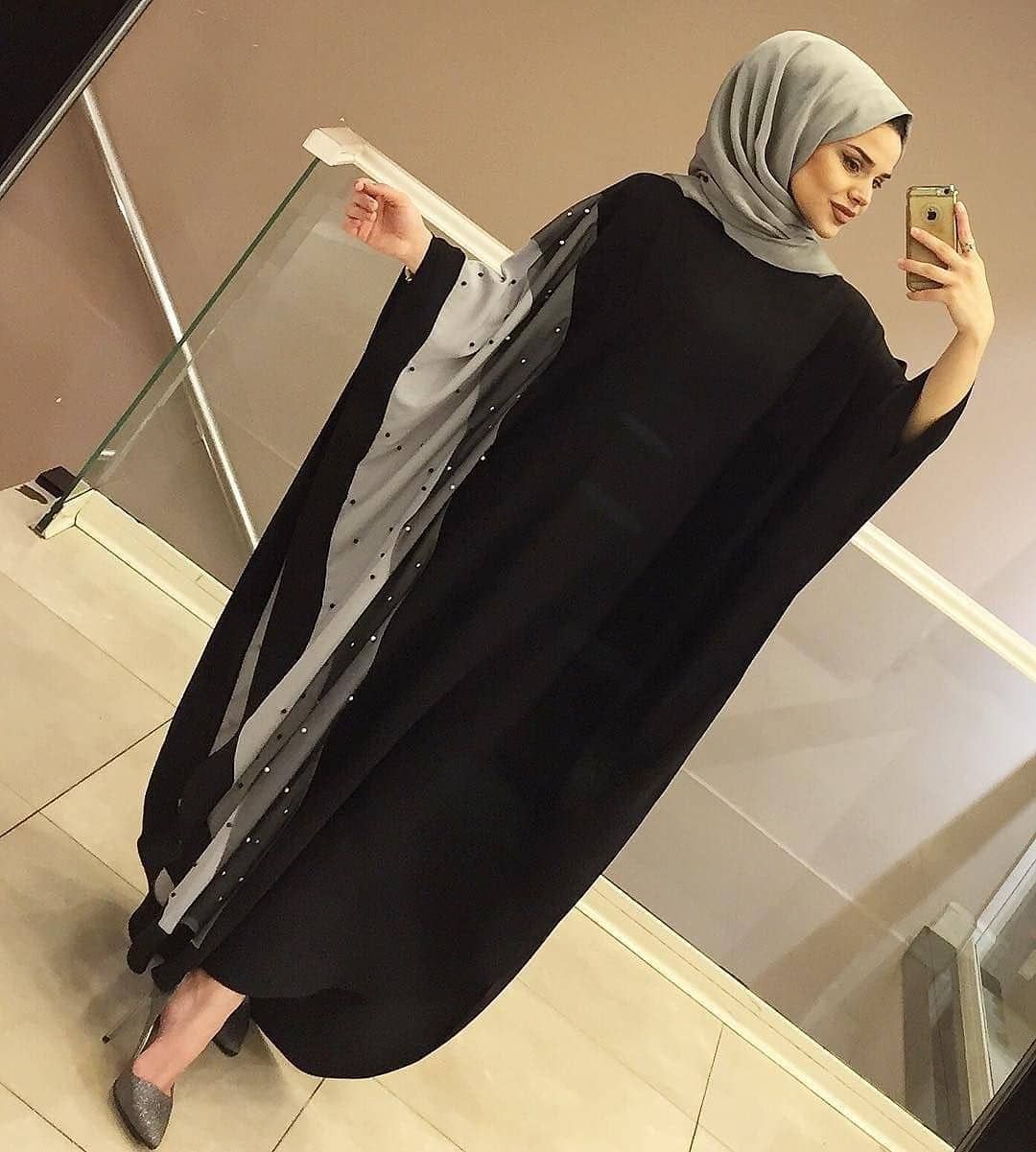 Black plane Abaya available on festive collection ✨🌸 | Abayas fashion,  Hijab fashion, Fashion