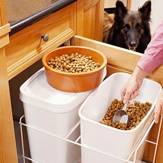 Pull out dog food bin hotsell