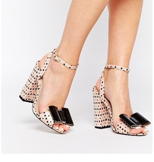 Nice shoes with polka dots and bows