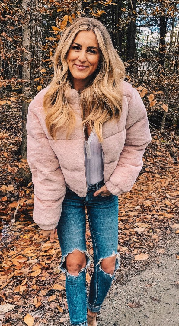 gray zip-up bubble jacket