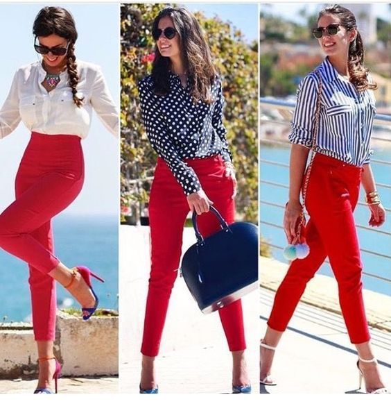 Nice looks with red pants