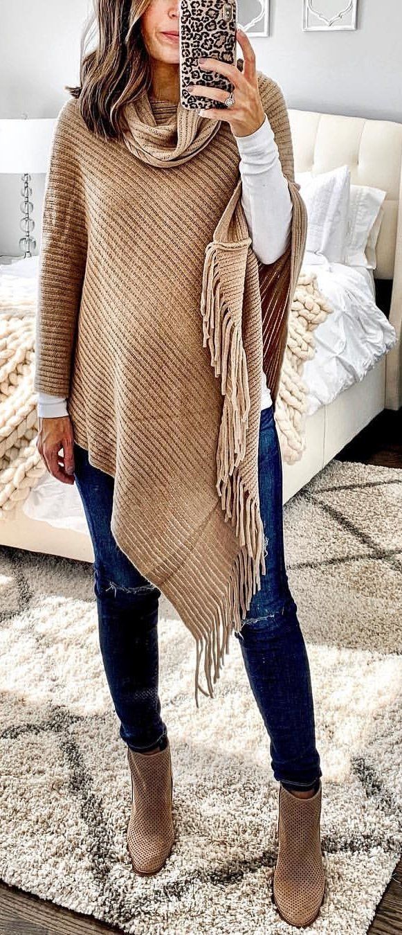 women’ brown poncho women’ brown poncho