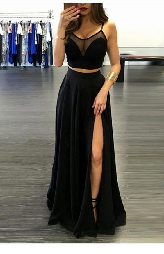 Black two piece dress Black two piece dress