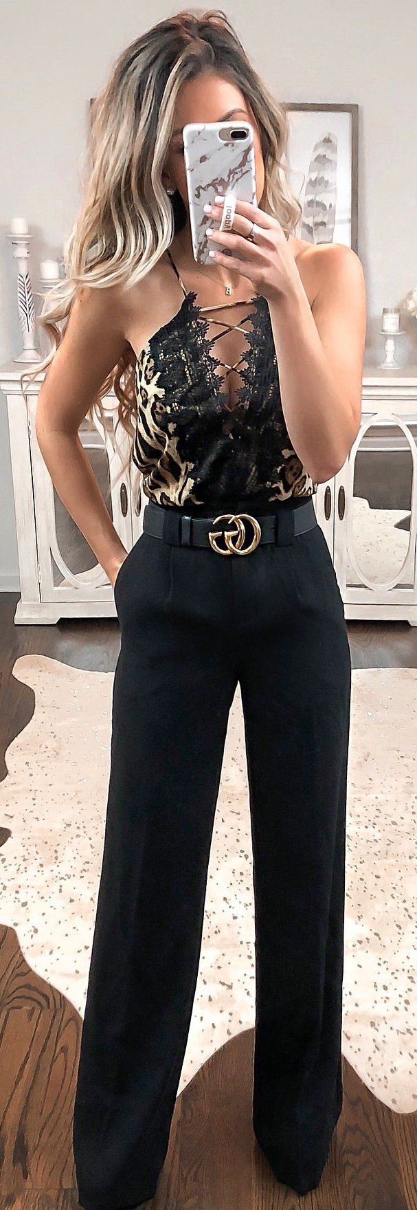 black and white floral print pants #winter #outfits black and white floral print pants #winter #outfits