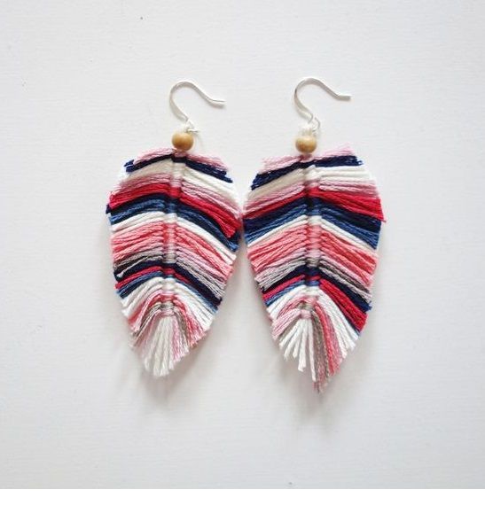 Macrame feathers earrings Macrame feathers earrings