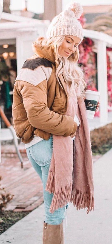 pink scarf