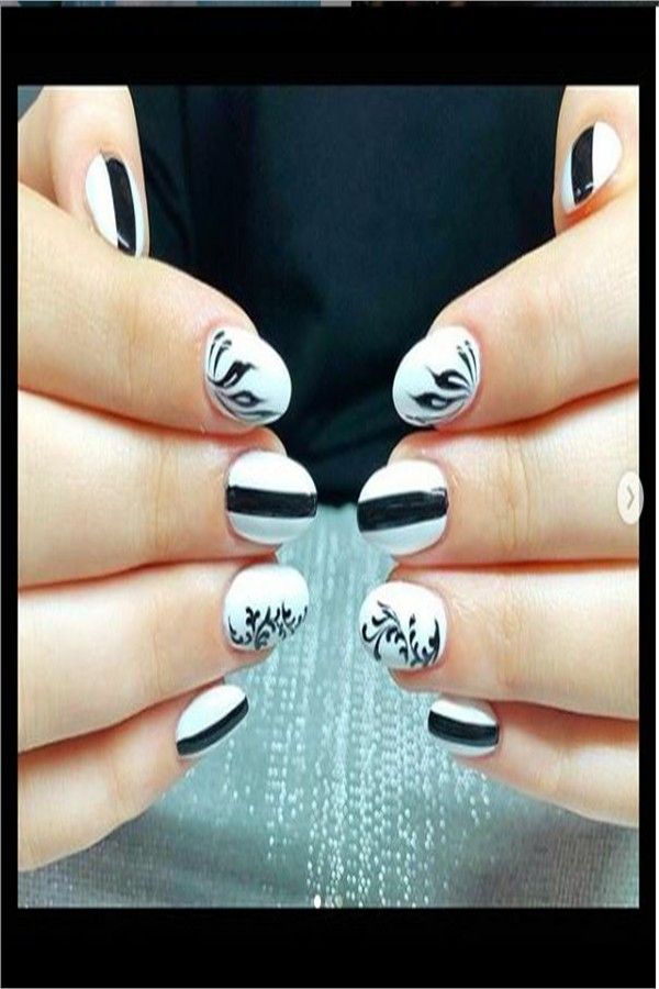 30+ Amazing Black And White Nail Art Designs 2019 – Fashonails