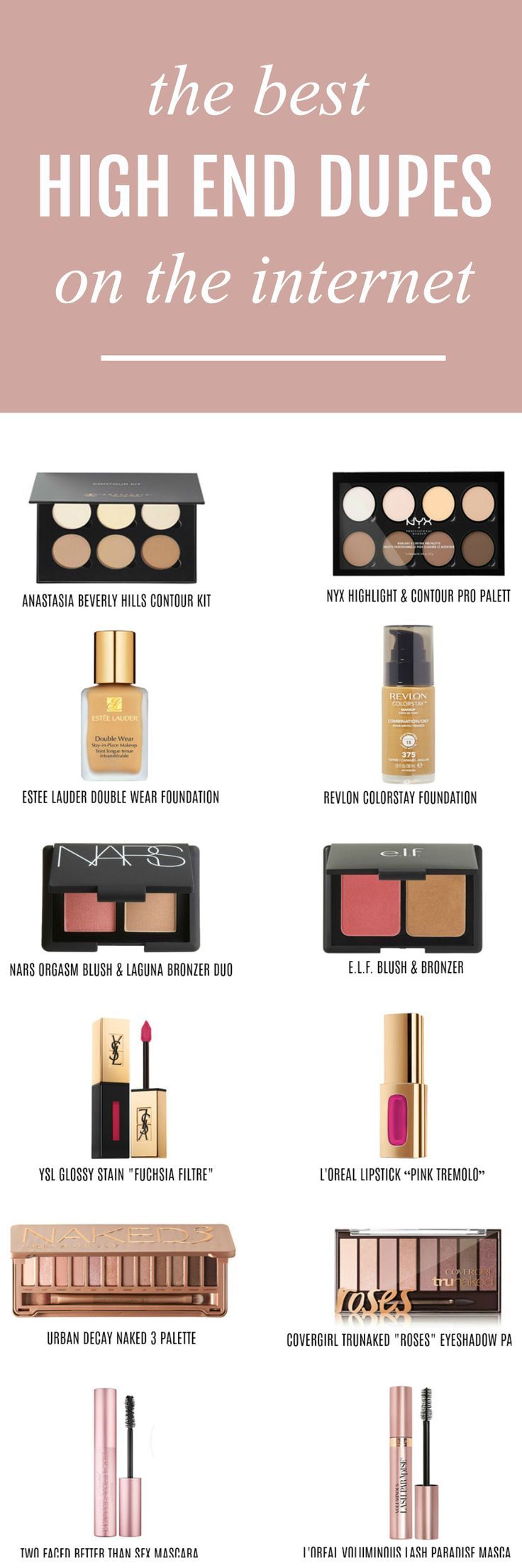 I need every single dupe! | Beauty blogger Michelle Kehoe of Mash Elle shares the best affordable drugstore makeup dupes of some of your favorite high end makeup products! Discover dupes for Urban Decay, Hourglass, Too Faced, Lnacome, MAC, Laura Mercier, Anastasia Beverly Hills, Estee Lauder, NARS, YSL, Lorac, Giorgio Armani, Benefit, Chanel and more! Plus, discover my amazing money saving hack with @topcashbackUSA #ad #drugstoremakeup #makeupdupes #makeup #affordablemakeup I need every single dupe! | Beauty blogger Michelle Kehoe of Mash Elle shares the best affordable drugstore makeup dupes of some of your favorite high end makeup products! Discover dupes for Urban Decay, Hourglass, Too Faced, Lnacome, MAC, Laura Mercier, Anastasia Beverly Hills, Estee Lauder, NARS, YSL, Lorac, Giorgio Armani, Benefit, Chanel and more! Plus, discover my amazing money saving hack with @topcashbackUSA #ad #drugstoremakeup #makeupdupes #makeup #affordablemakeup