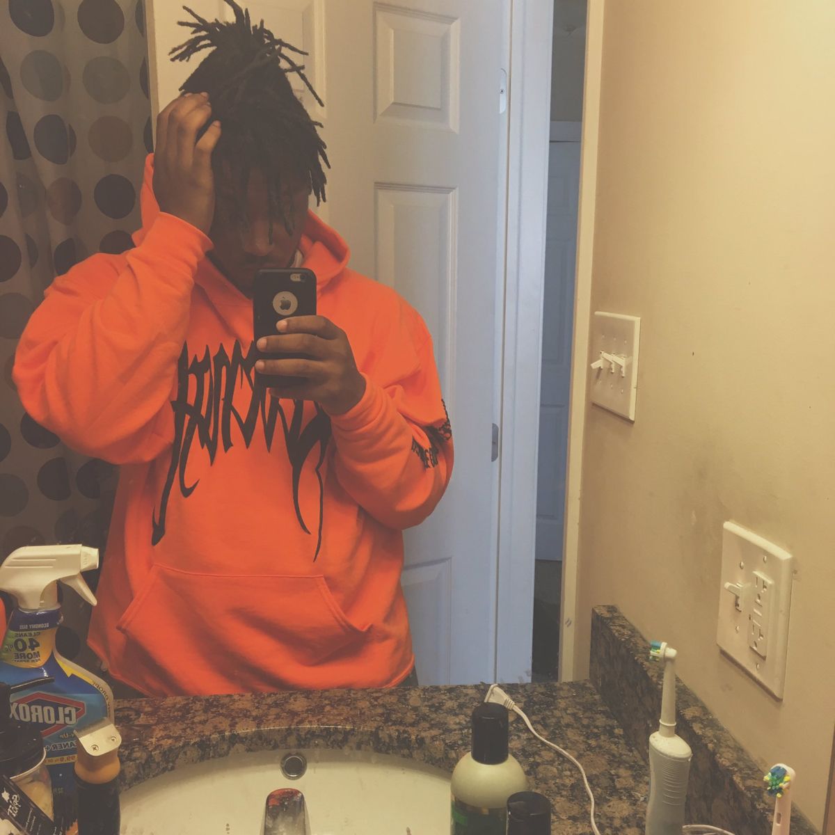 Juice wrld orange hoodie hotsell