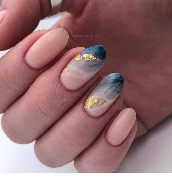 Nails for summer, sea print