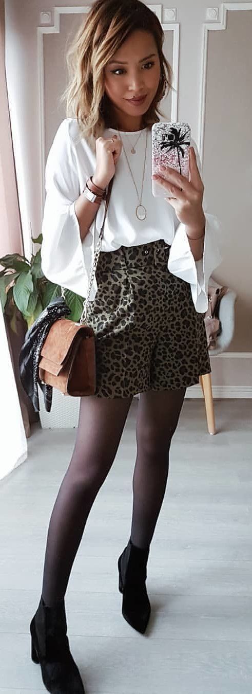 white and black romper shorts