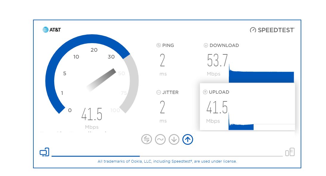 check your internet connect by at&t speedtect