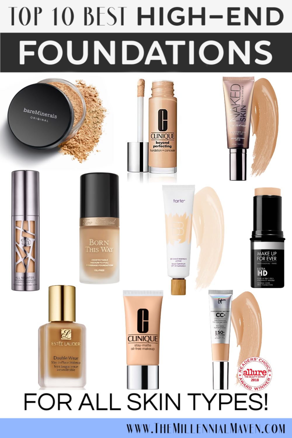 *UPDATED 2019* My 10 Favorite High-End Foundations For All Skin Types (Best Foundations at Sephora) | The Millennial Maven *UPDATED 2019* My 10 Favorite High-End Foundations For All Skin Types (Best Foundations at Sephora) | The Millennial Maven