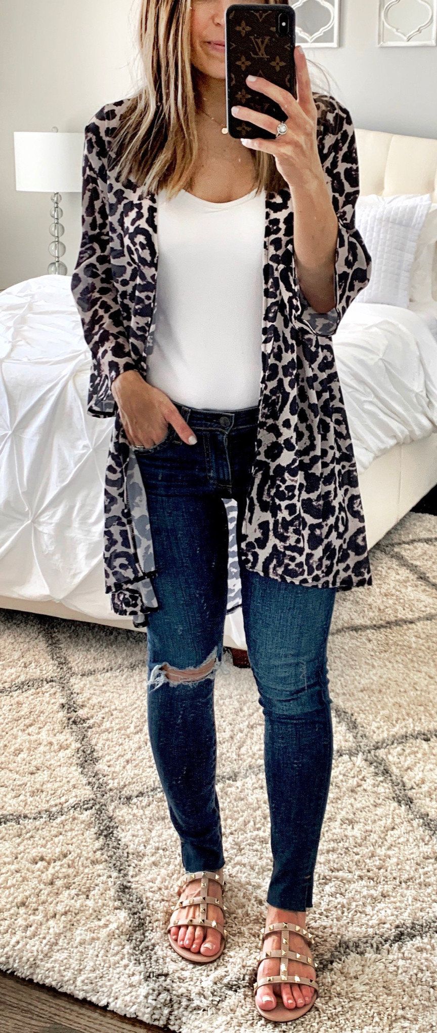 gray and black cardigan #spring #outfits gray and black cardigan #spring #outfits