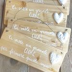 Targhetta Da Appendere In Legno Shabby Con Cuore, Personalizzabile Con Frase A Scelta - Regalo Maestra | Olalla
