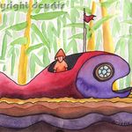 ACEO Alien Dramatic Color Print from orig oil painting dcurtis Ancient Portal