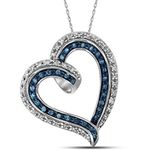 ALARRI 0.25 Carat 14K Solid White Gold Look Inward Pink Topaz Necklace with 20 Inch Chain Length